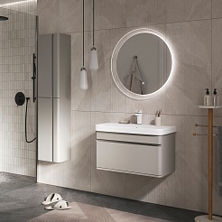 Equil Шкаф пенал Elegante 36 R/L амарок/белый – фотография-7