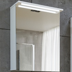 Бриклаер Мебель для ванной Кристалл 50 с нишей белая/дуб бунратти – фотография-15