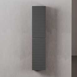 Sancos Шкаф пенал Folk 35 подвесной темный серый матовый (grey soft) – фотография-2