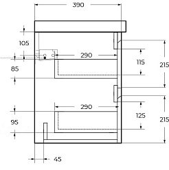 BelBagno Тумба под раковину Kraft 39 50 подвесная Pino Pasadena – фотография-12