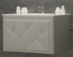  Тумба под раковину Луиджи 90 серый матовый – фотография-1