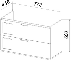 Бриклаер Тумба под раковину Форест 80 подвесная белый/дуб золотой – фотография-5