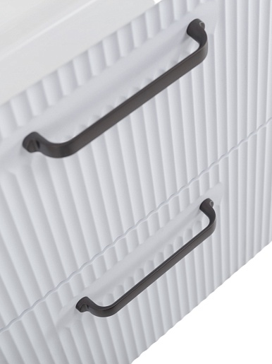 BelBagno Тумба с раковиной Due 60 подвесная Bianco Lucido ручки Матовый тёмный никель – картинка-5