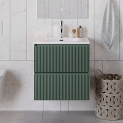 BelBagno Тумба с раковиной Uno 60 подвесная Еловый матовый с раковиной BB-8099-60 – фотография-15