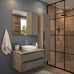 Teymi Раковина накладная в ванную Solli 40 белая с полочкой под смеситель T50207 – фотография-8