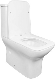 Azario Унитаз-компакт Fresco AZ-8302 безободковый с бачком с сиденьем микролифт белый – фотография-5