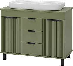 Brevita Тумба с раковиной Enfida 100 зеленая – фотография-3