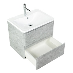 BelBagno Тумба под раковину Albano 70 подвесная Cemento Verona Grigio – фотография-4