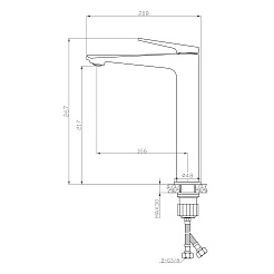 Tokito Смеситель для раковины KIN брашированное золото TOK-KIN-1012 – фотография-4