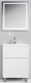 Am.Pm Мебель для ванной Gem 60 белая глянцевая, напольная, с 2 ящиками – фотография-1
