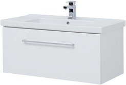 Dreja Тумба под раковину Big Inn 80 подвесная белая – фотография-2