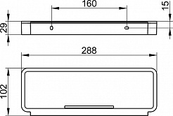 Keuco Полка Plan 14958 хром, серая – фотография-2