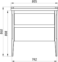 ASB-Woodline Тумба под раковину Лорена 80 белая/бежевая – фотография-8