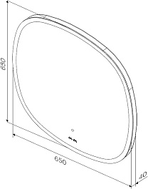 Am.Pm Зеркало Func 65 с подсветкой – фотография-10