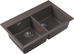 Florentina Мойка кухонная Тоскана 820 серый шелк – фотография-2