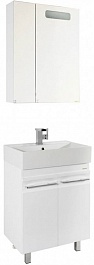 Водолей Мебель для ванной "Мальта 60" белая, с ящиками – фотография-1