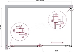 BelBagno Душевой уголок Luce 140/90 LUCE-AH-1-140/90-C-Cr профиль хром стекло прозрачное – фотография-6