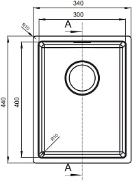 Florentina Мойка кухонная Оптима-HM 300 сатин – фотография-4