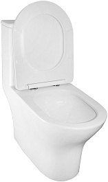 Azario Унитаз-моноблок Terni AZ-8618T безободковый с бачком с сиденьем микролифт белый – фотография-10