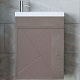 Бриклаер Мебель для ванной Кристалл 40 софт графит/ясень анкор темный – фотография-18