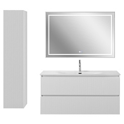 BelBagno Тумба под раковину Uno 120 с 2 ящиками подвесная Bianco Opaco – фотография-13