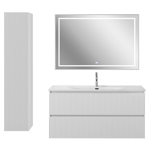 BelBagno Тумба под раковину Uno 120 с 2 ящиками подвесная Bianco Opaco – картинка-13