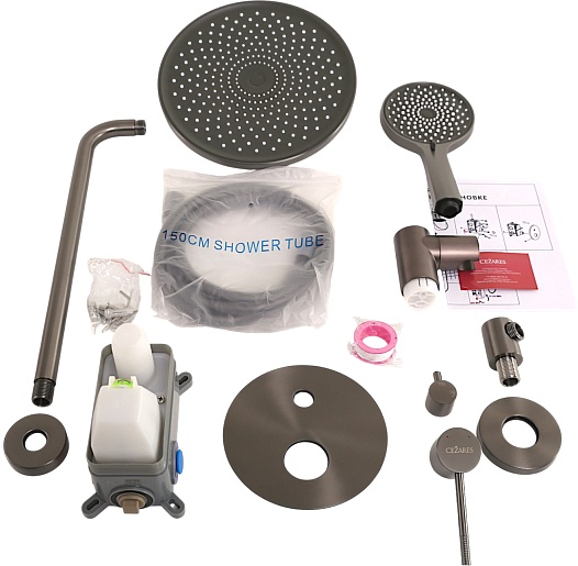 Cezares Душевая система RELAX-DSET-GM оружейная сталь – картинка-7
