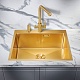 Milacio Мойка кухонная Denia 59 Steel золото брашированное – фотография-7