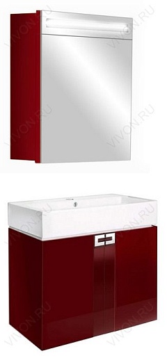  Мебель для ванной "Point 60" красная – фото-1
