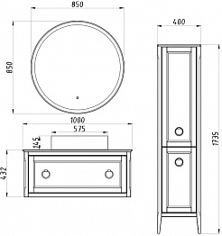 ASB-Woodline Тумба с раковиной Рома 100С белая – фотография-9