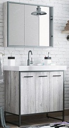 Corozo Мебель для ванной Айрон 90, черный/антик – фотография-1
