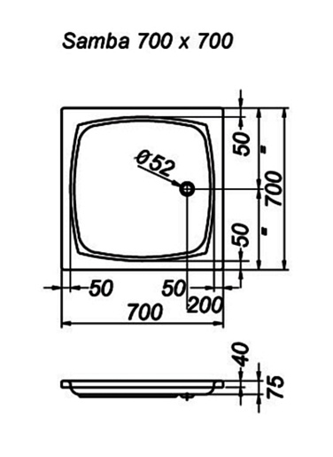 Kolpa San  Поддон для душа Kolpa San Samba 70х70 – фотография-2