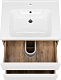 Misty Тумба с раковиной Карат 65 подвесная белая/дуб галифакс олово – картинка-15