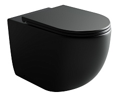 Ceramicanova Напольный приставной унитаз Metropol Rimless CN4004MB чёрный матовый