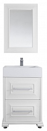 Водолей Мебель для ванной "Риккардо 60" с ящиками, серебро – фотография-1