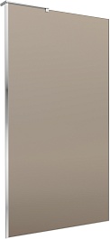 BelBagno Душевая перегородка Uno UNO-L-1-TB-100-BR-Cr 100x200 профиль хром стекло бронза – фотография-1