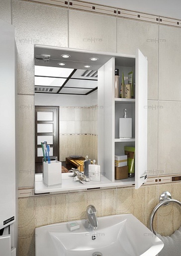 СанТа Мебель для ванной Сити Прима 50 R свет – картинка-3