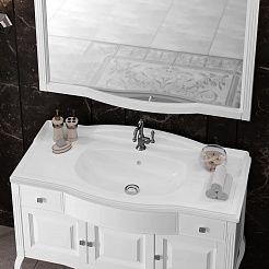 Opadiris Зеркало для ванной Лаура 100 белое – фотография-4