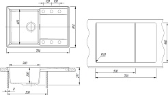 Florentina Мойка кухонная Тоскана 780 грей – фотография-4