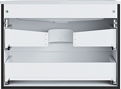 Vivon Тумба под раковину Ostin 70 подвесная черная матовая – фотография-8