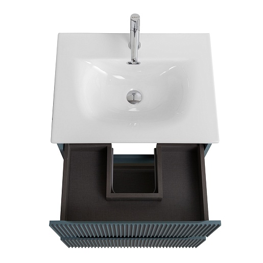 BelBagno Тумба с раковиной Uno 70 подвесная Голубой матовый с раковиной BB-8099-70 – картинка-11