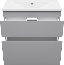 Misty Тумба под раковину Лаки 80 серая – фотография-3