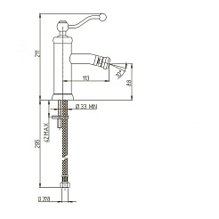 Cezares Смеситель для биде Duomo 88PJ304 брашированное золото – фотография-2