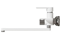 Mixline Смеситель для ванны и раковины 35k ML33-02 "City White" белый/хром – фотография-3