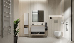 Jorno Тумба с раковиной Tossony 90 сонома светлая/белый Toss.01.90/P/SS-W/JR – фотография-6