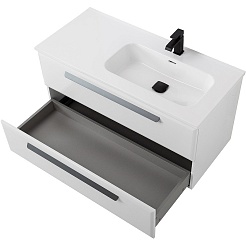 Cezares Тумба под раковину Eco Cer-N 100 R bianco lucido без ручек – фотография-5