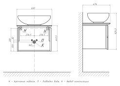 Velvex Тумба с раковиной Luna 60 – фотография-7