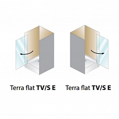 Kolpa San Душевая дверь в нишу Terra flat TV/S E 90 – фотография-2