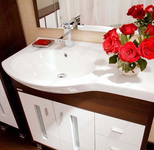 Бриклаер Мебель для ванной Бали 90 L венге – картинка-3