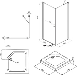 Triton Душевой уголок Форта-Хром 90/90 Щ0000053344 – фотография-3